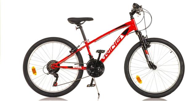 Bicicletta 24  Mtb Uomo Rosso
