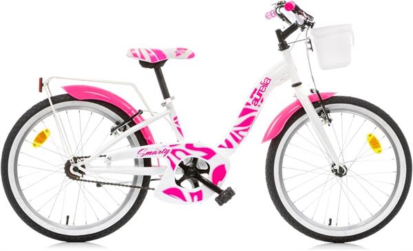 Bicicletta 20  Mtb Donna Bianca Con Portapacchi