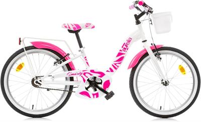 Bicicletta 20  Mtb Donna Bianca Con Portapacchi