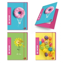Cartelline 3 lembi Maxi SWEET A4 Dorso 1cm