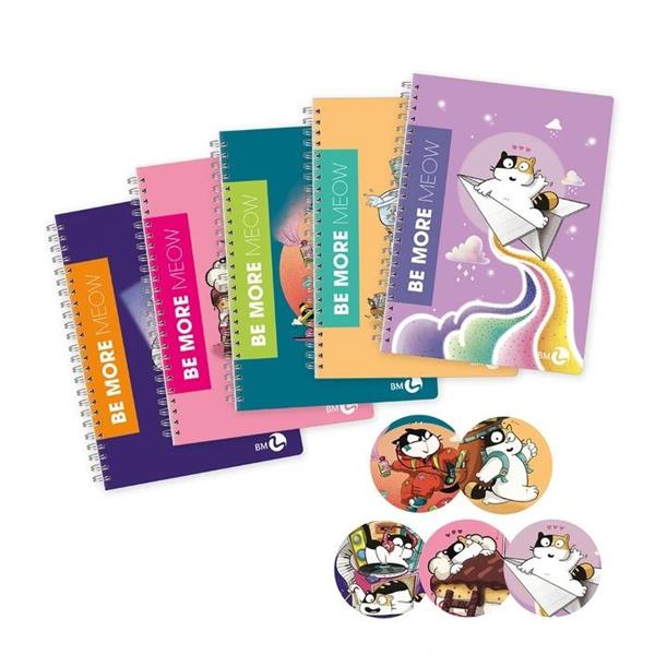 Quaderno Spiralato A5 MEOW fg.60 5mm (Quadri Senza Margine)