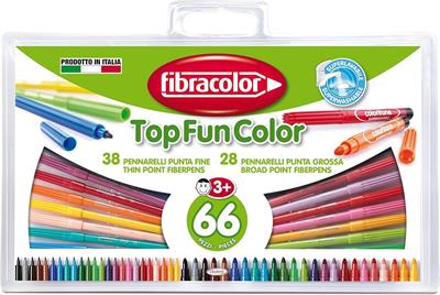 Fibracolor Top Fun Color New valigetta 66 Pezzi:  38 Colorito, 2