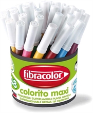 Fibracolor Colorito Maxi Barattolo 48 Colori Pennarello Superlav
