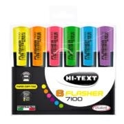 Hi-Text 7100 Flasher Evidenziatore Scatola 6 Pezzi