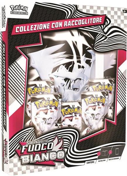 Pokemon Sv 10.5 Set Collezione con Raccoglitore Fuoco Bianco