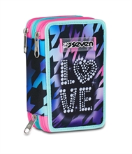 Astuccio 3 Zip Seven Glow Love