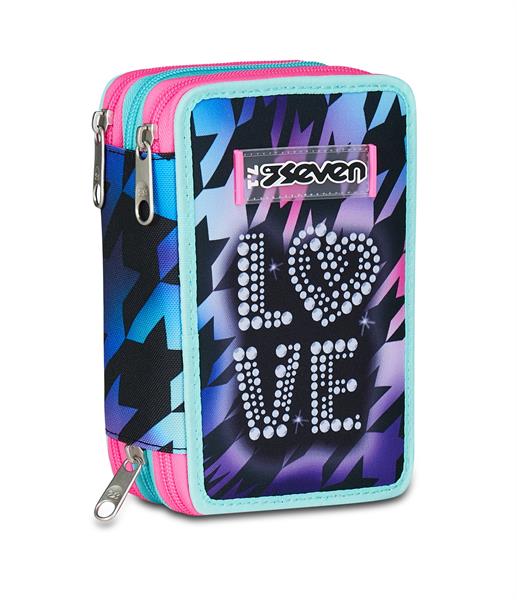 Astuccio 3 Zip Seven Glow Love
