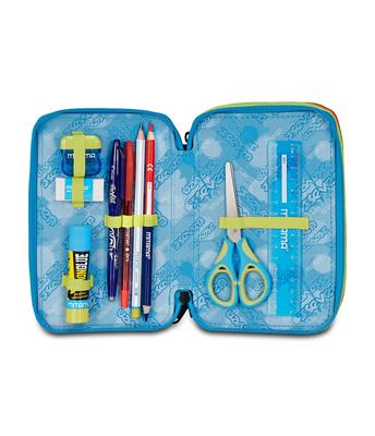 Astuccio 3 Zip Seven Scribbled Flame