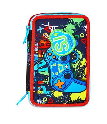 Astuccio 3 Zip Sj Gang Game-Led Boy