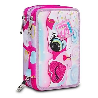 Astuccio 3 Zip Sj Gang Heart Lolly