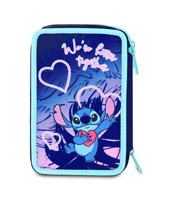 Astuccio 3 Zip Lilo & Stitch Cute And Fluffy