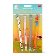 Set Of 4 Erasable Gel Pens - Setof 4 Erasable Pens - Cow + Piggy