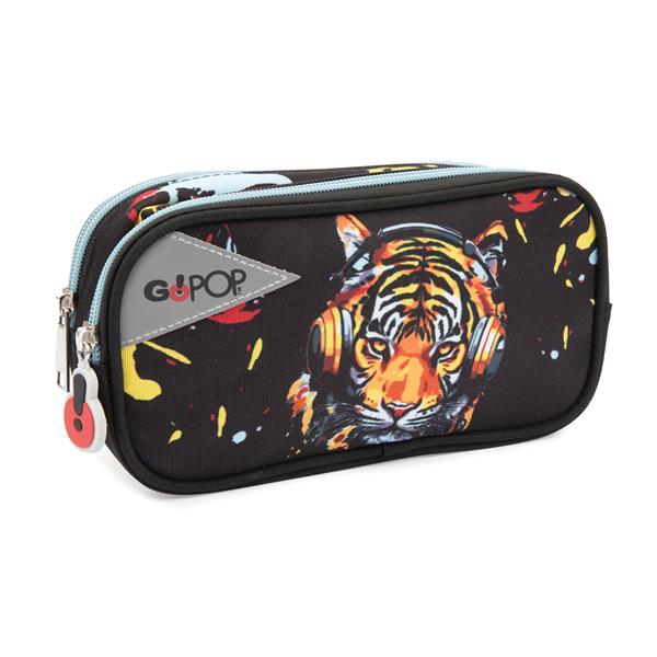 Gopop25 Astuccio 2 Zip Tiger Beats