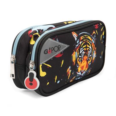 Gopop25 Astuccio 2 Zip Tiger Beats