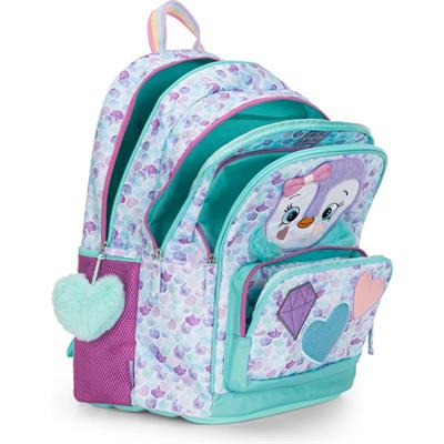 Zaino Scuola Organizzato Pinguino Mofumofu
