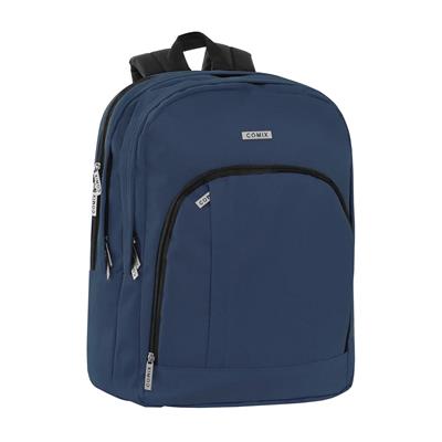Zaino Organizzato Monocolore Blu Comix