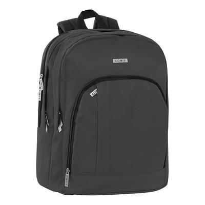 Zaino Organizzato Monocolore Nero Comix