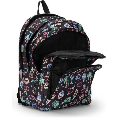 Zaino Organizzato Allover Neon Comix