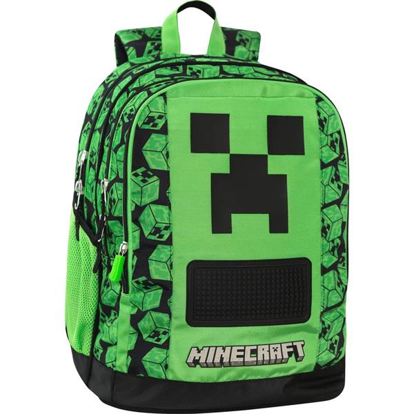 Zaino Scuola Organizzato Pixel Minecraft