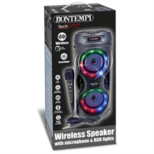 Amplificatore Wireless con microfono dinamico, effetti luminosi