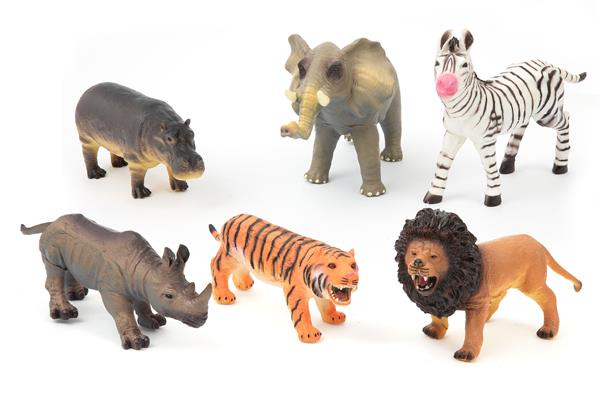 PARK&FARM - Animali Morbidi Savana 6 soggetti Assortiti 20/31cm