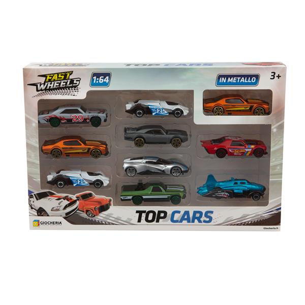 FAST WHEELS - TOP CARS 10 Auto Die Cast 1:64 Retrocarica