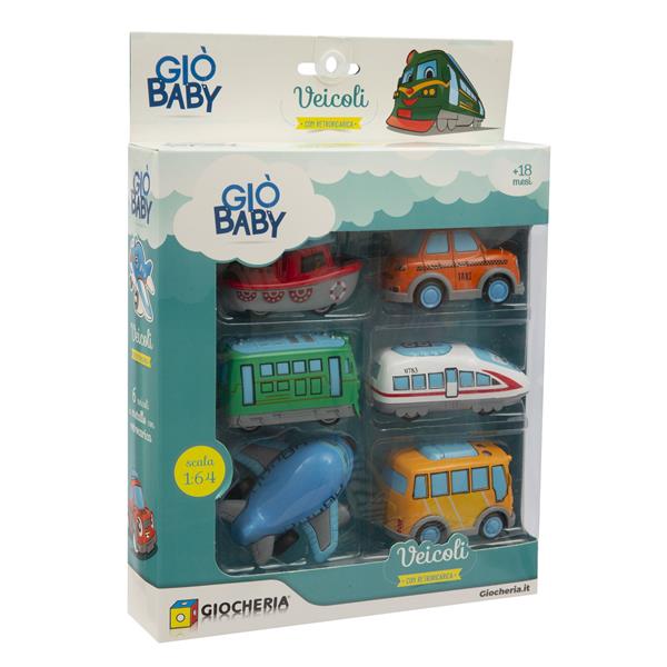 GIO BABY - Veicoli Retrocarica Confezione 6 pezzi