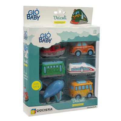 GIO BABY - Veicoli Retrocarica Confezione 6 pezzi