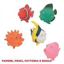 GIO' BABY - Animaletti Bagnetto 4 Ass PAPERE, PESCI, FATTORIA e