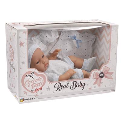 COCCOLE e BACI - Real Baby cm.33 con Vestitino 60712