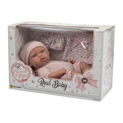 COCCOLE e BACI - Real Baby cm.33 con Vestitino 60712