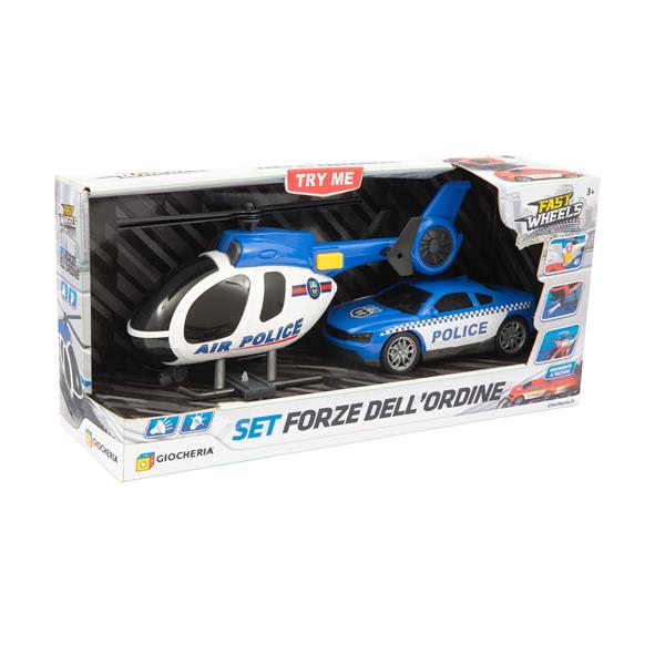 FAST WHEELS - Set Forze dell'Ordine Auto ed Elicottero