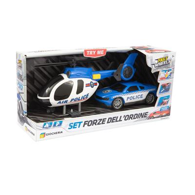FAST WHEELS - Set Forze dell'Ordine Auto ed Elicottero