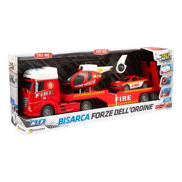 FAST WHEELS - Bisarca Forze dell'Ordine con Auto e Elicottero