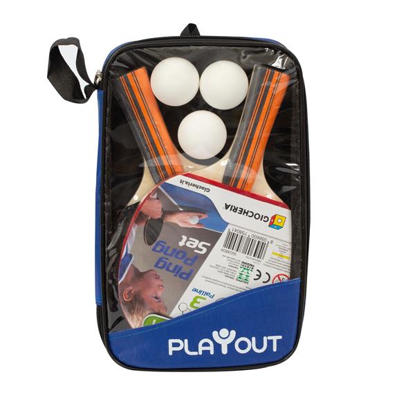 PLAY OUT - Ping Pong SACCA PROF 2 Racchette e 3 Palline