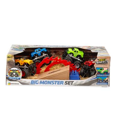 FAST WHEELS - BIG MONSTER SET 4 Veicoli