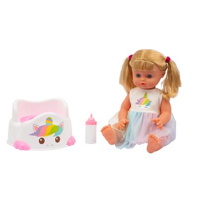 COCCOLE e BACI - Bebè 41 cm con Vasino UNICORNO