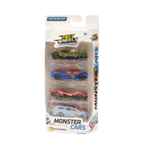FAST WHEELS - MONSTER CARS Auto Die Cast Blister 4 pezzi  8 Mode