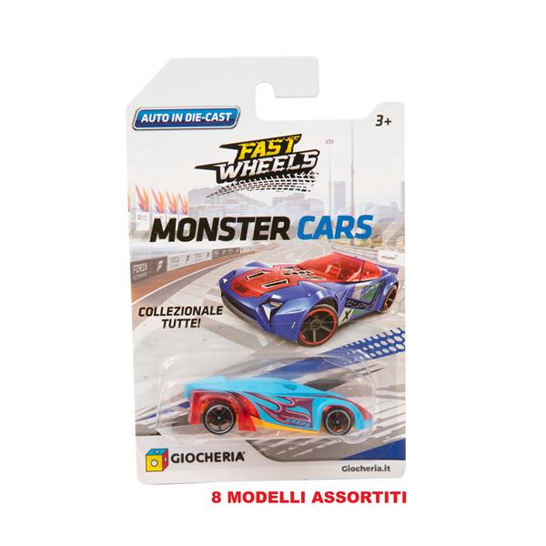 FAST WHEELS - MONSTER CARS Auto Die Cast Blister Singolo 8 Model