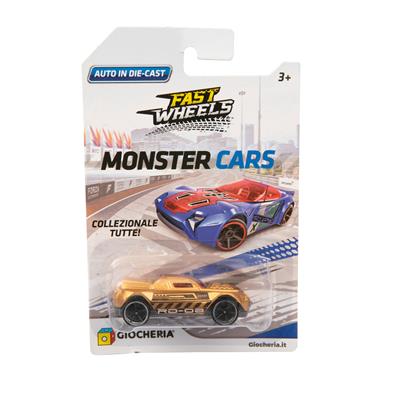 FAST WHEELS - MONSTER CARS Auto Die Cast Blister Singolo 8 Model