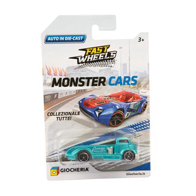 FAST WHEELS - MONSTER CARS Auto Die Cast Blister Singolo 8 Model