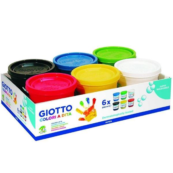 Colori A Dita Giotto 6Fl 200Ml