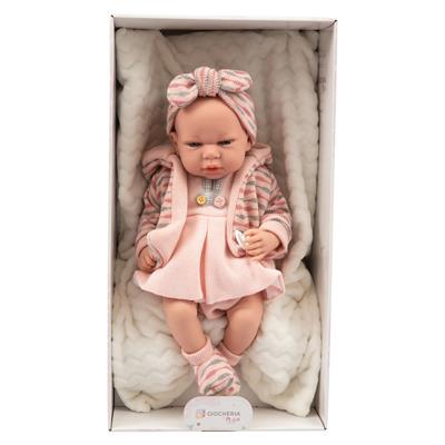 ARIAS - Bebè cm.40 con cuscino ROSA 60292 VINILE