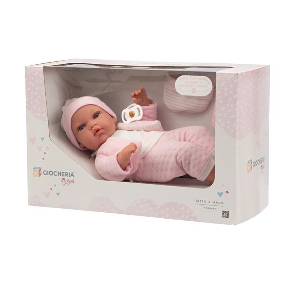 ARIAS - Bebè cm.33 Completino ROSA 60665 PIANGENTE Morbido