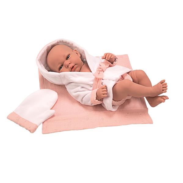 ARIAS - Bebè 40 cm VINILE Bagnetto Rosa 60704