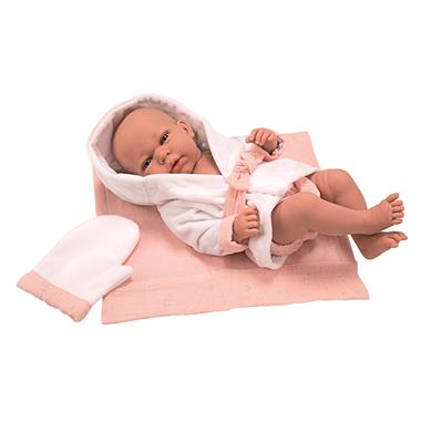 ARIAS - Bebè 40 cm VINILE Bagnetto Rosa 60704