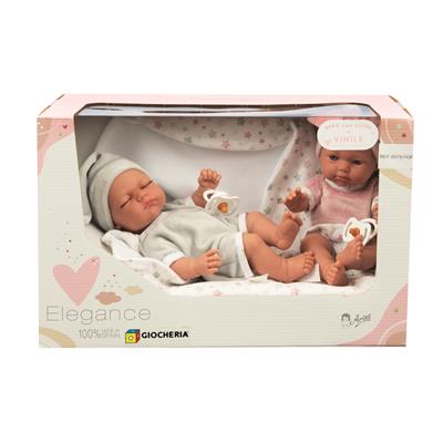 ARIAS - Gemelli 26 cm Rosa e Grigio Corpo VINILE 60757