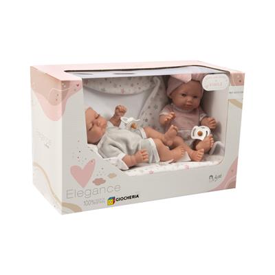 ARIAS - Gemelli 26 cm Rosa e Grigio Corpo VINILE 60757