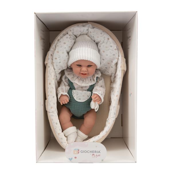 ARIAS - Bebè 33 cm Zeno con Culla 60730