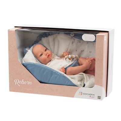 ARIAS - REBORN ALEX cm.38 AZZURRO con PESO 98091 VINILE